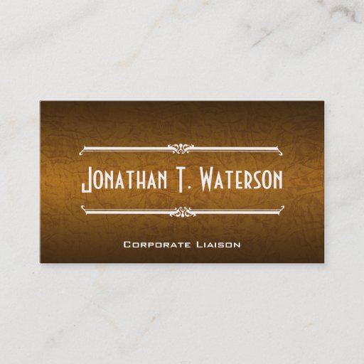 Customizable Modern Professional Brown Leather Business Cards