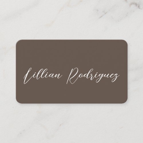 Modern Professional Brown Signature Business Card
