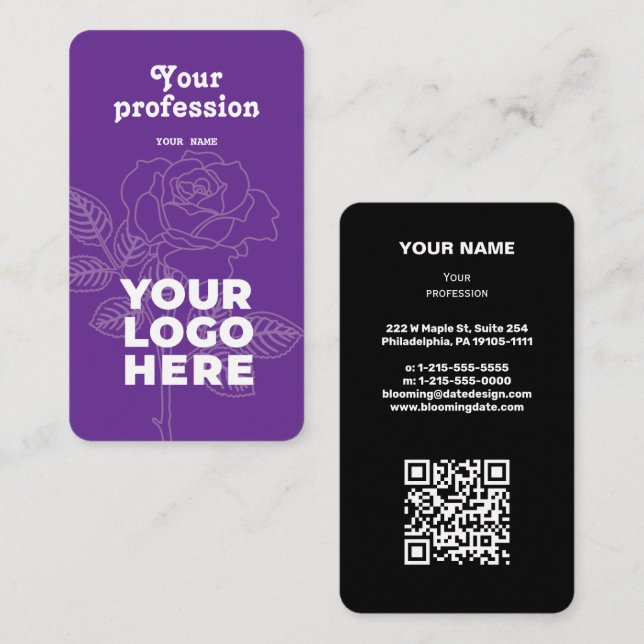 Modern Professional Business Card for Entrepreneur (Front/Back)