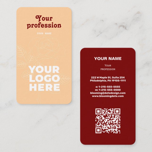 Modern Professional Business Card for Entrepreneur (Front/Back)