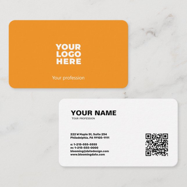 Modern Professional Business Card for Entrepreneur (Front/Back)