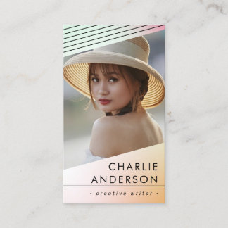 Modern Professional Business Card with Photo, Logo