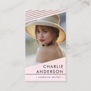 Modern Professional Business Card with Photo, Logo