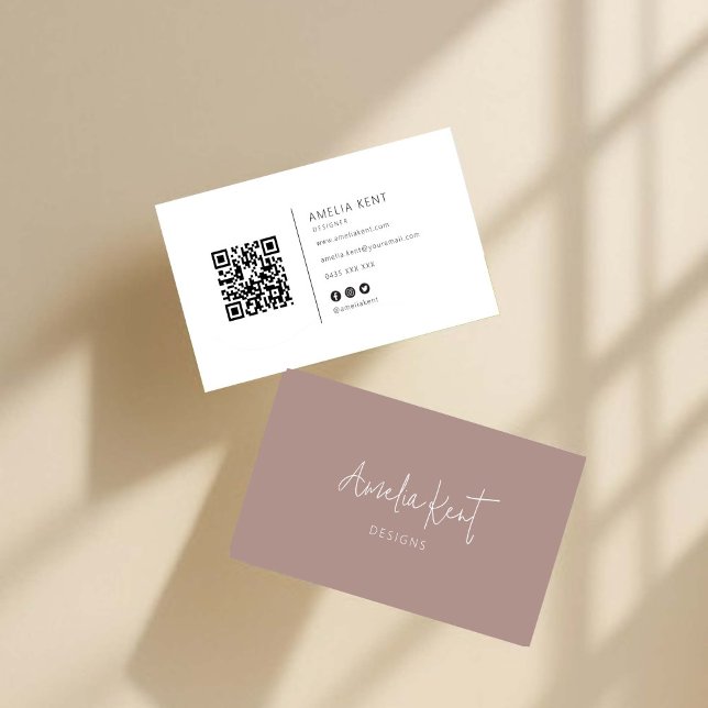 Modern professional business card with QR code (Creator Uploaded)