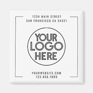 Modern Professional Business Company Custom Logo  Magnet