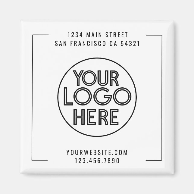 Modern Professional Business Company Custom Logo  Magnet (Front)