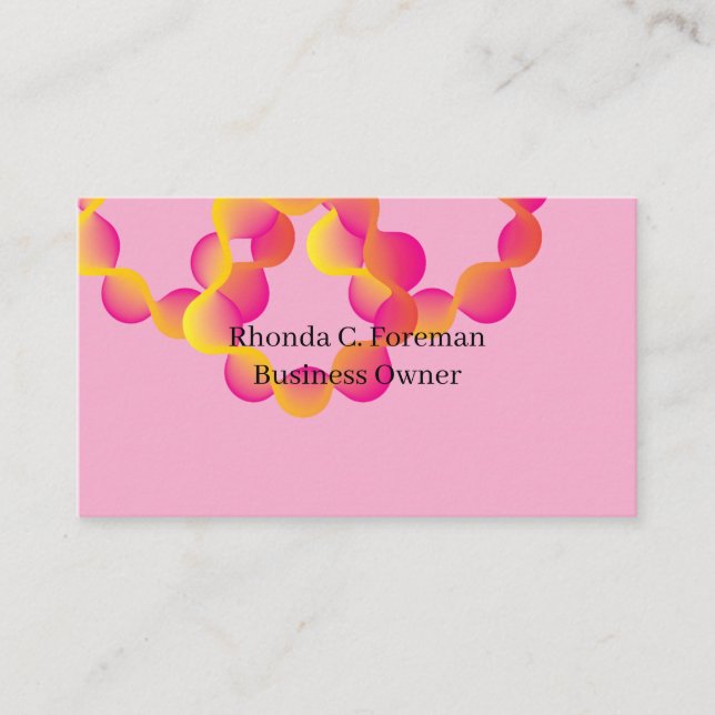 Modern Professional Business Consultant Blush Pink Business Card (Front)