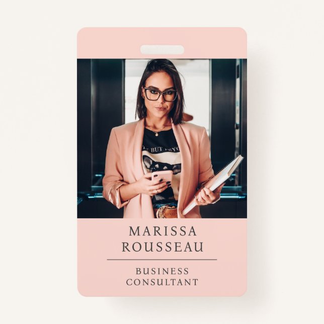 Modern Professional Business Consultant Photo  Badge (Front)