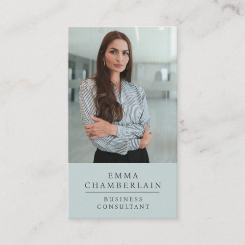 Modern Professional Business Consultant Photo  Business Card