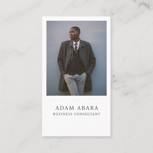 Modern Professional Business Consultant Photo Business Card