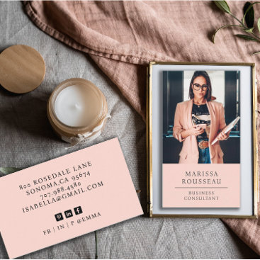 Modern Professional Business Consultant Photo Business Card