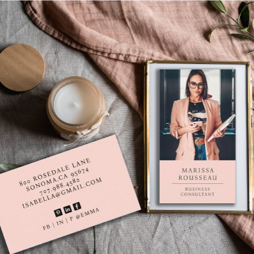 Modern Professional Business Consultant Photo Business Card