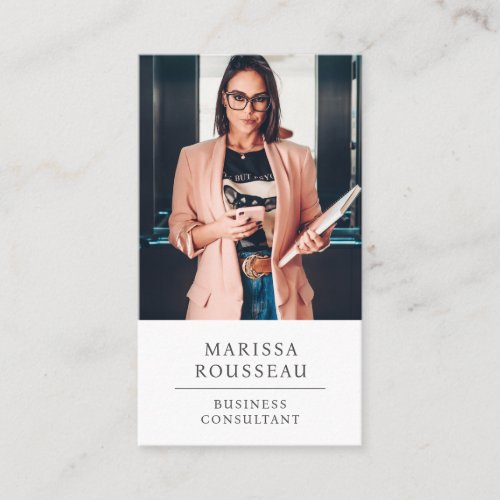 Modern Professional Business Consultant Photo Business Card