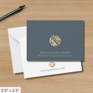 Modern Professional Business Custom Logo Note Card
