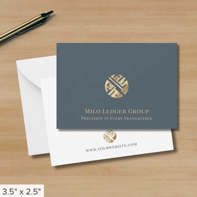 Modern Professional Business Custom Logo  Note Card (Creator Uploaded)