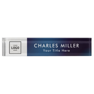 Modern Professional business logo Desk Name Plate