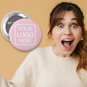 Modern Professional Business Logo Pink Button