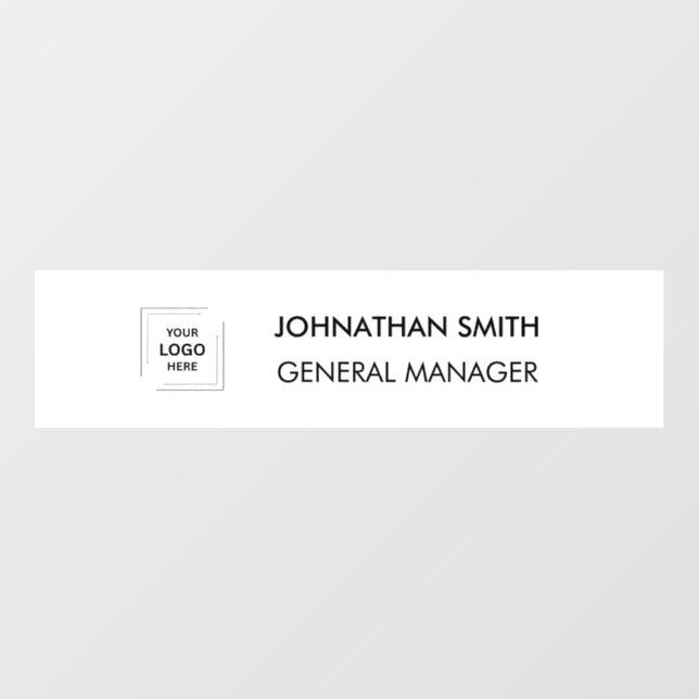 Modern Professional Business Name Position Wall  Wall Decal (Front)