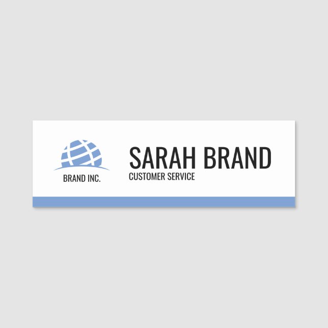 Modern Professional Business Name Tag with Logo (Front)