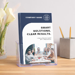 Modern Professional Business Navy Blue Bi-Fold Brochure