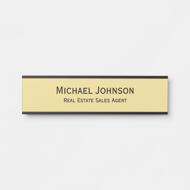 Modern Professional Business Office Name Title Door Sign | Zazzle