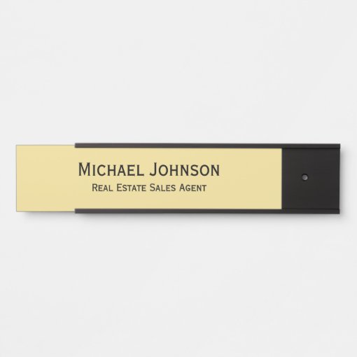 Modern Professional Business Office Name Title Door Sign | Zazzle