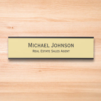 Modern Professional Business Office Name Title Door Sign by iCoolCreate at Zazzle