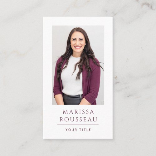 Modern Professional Business Photo Business Card