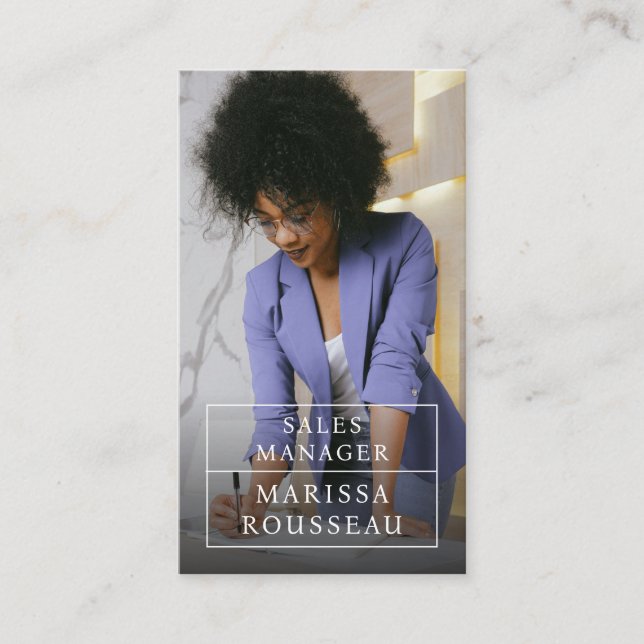 Modern Professional Business Photo Business Card (Front)