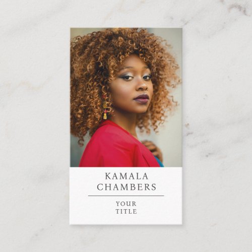 Modern Professional Business Photo Glamorous Business Card