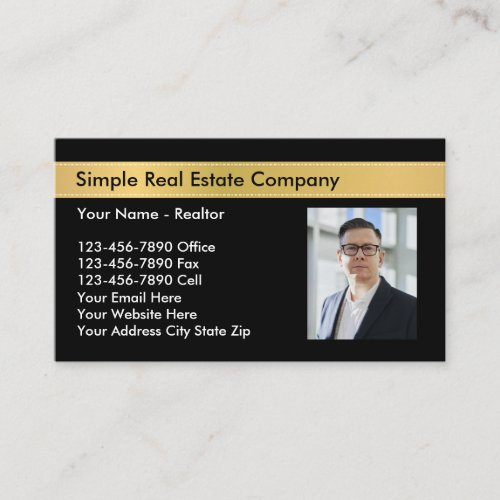Modern Professional Business Photo Real Estate Business Card