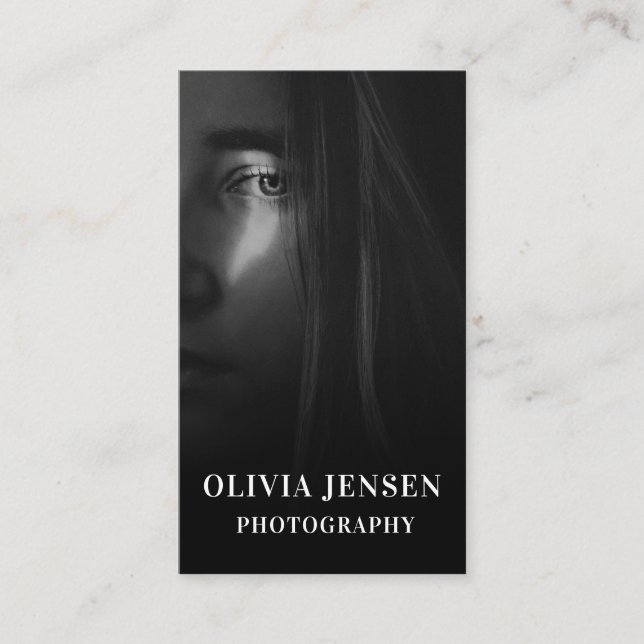 Modern Professional Business Photography Business Card (Front)