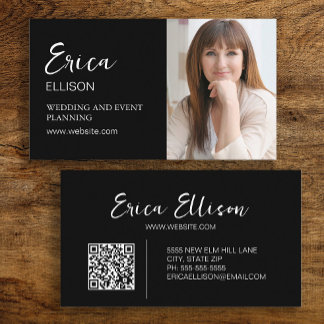 Modern Professional Business QR Code Photo Card