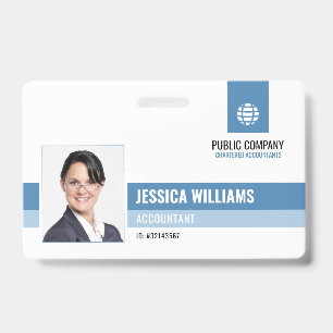 Modern Professional Business Staff ID Employee Badge