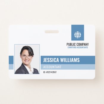 Modern Professional Business Staff Id Employee Badge by J32Design at Zazzle