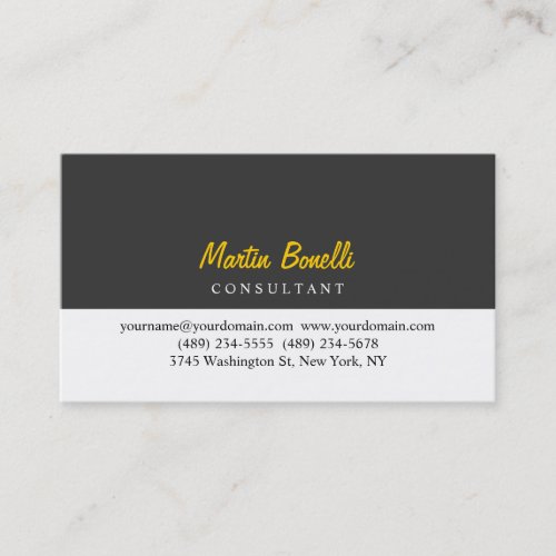Modern Professional Calligraphic Business Card