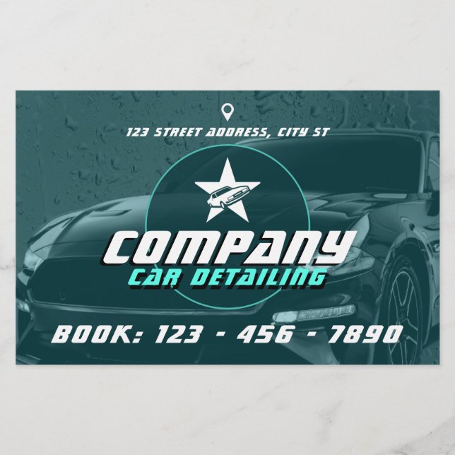 Modern professional car detailing Flyer (Front)