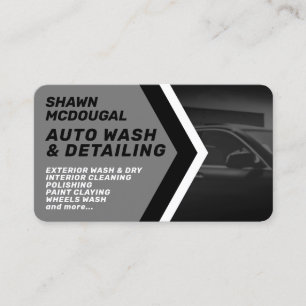 Modern professional car wash inspired  business ca card