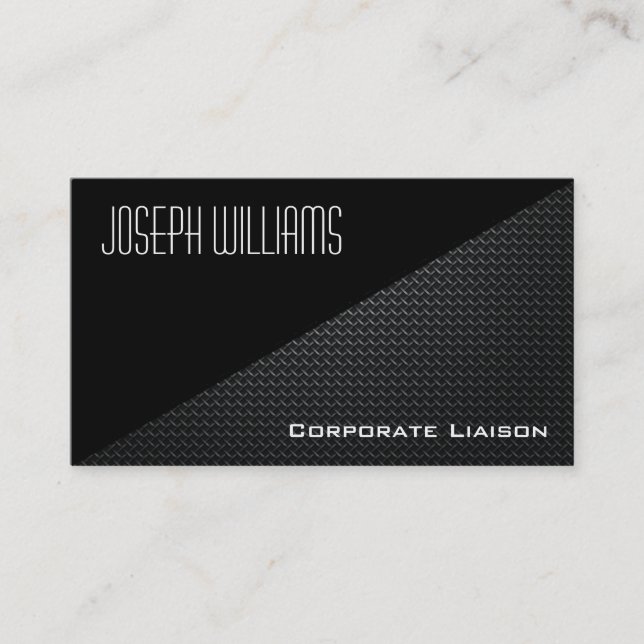 Modern Professional Carbon Fiber Business Cards (Front)