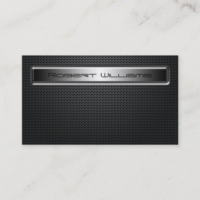 Modern Professional Carbon Fiber Business Cards (Front)