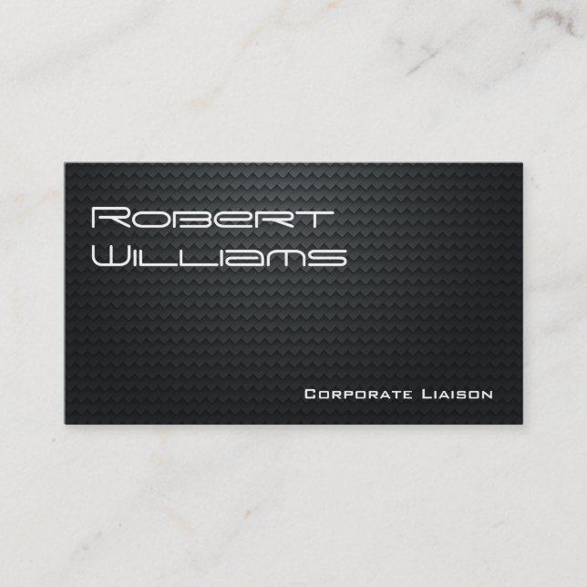 Modern Professional Carbon Fiber Business Cards (Front)