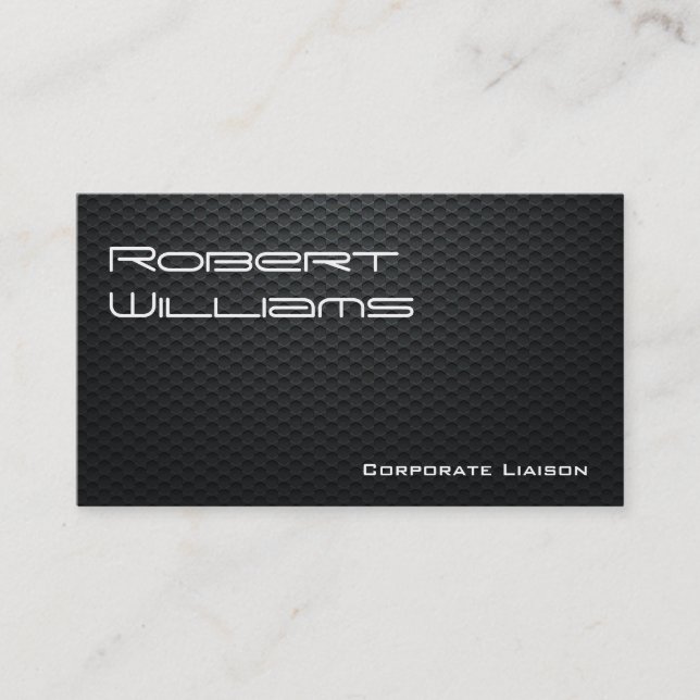 Modern Professional Carbon Fiber Business Cards (Front)