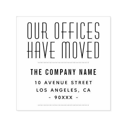 Modern professional change of office address self_inking stamp