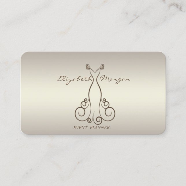 Modern Professional Charming  Luminous,Dress Business Card (Front)