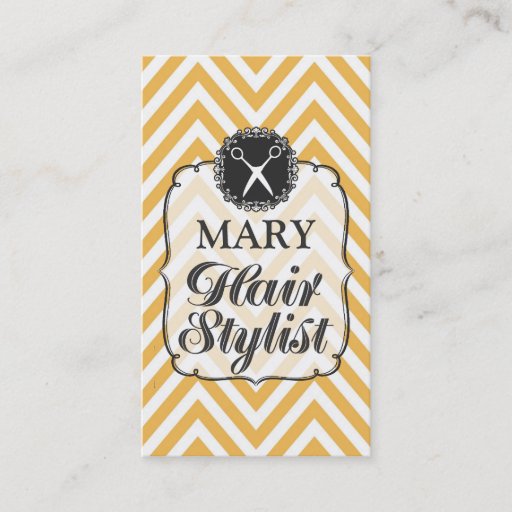 Customizable Modern Professional Chevron Hair Stylist Cards Business Cards