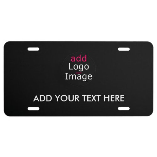 Modern Professional Chic Custom Brand Black License Plate