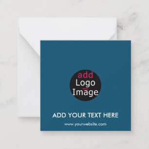Modern Professional Chic Custom Brand Ocean Blue Note Card