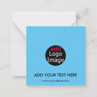 Modern Professional Chic Custom Brand Pale Blue Note Card