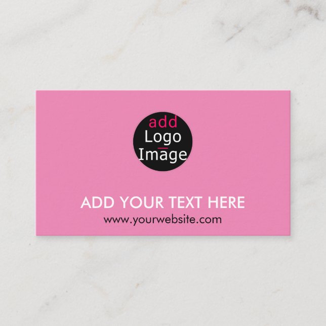 Modern Professional Chic Custom Brand Pink Enclosure Card (Front)