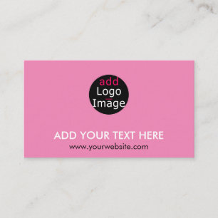 Modern Professional Chic Custom Brand Pink Enclosure Card